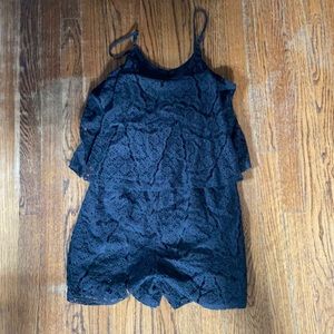 New black lace romper
